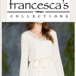 New cream boho dress with bell sleeves
